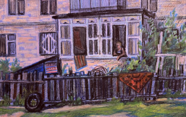 "Balcony – Urban Lif…" başlıklı Resim Aliya Muslimova tarafından, Orijinal sanat, Pastel
