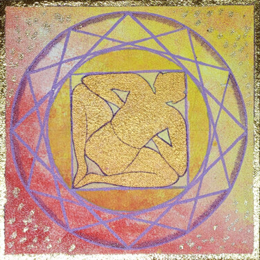 Картина под названием "Vastu Purusha Manda…" - Наталья Поповцева, Подлинное произведение искусства, Акрил