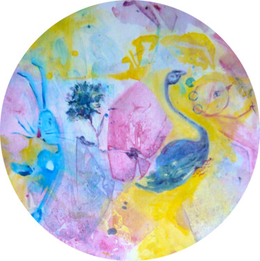 Peinture intitulée "Lièvre de mars" par Ghizlane, Œuvre d'art originale, Acrylique Monté sur Châssis en bois