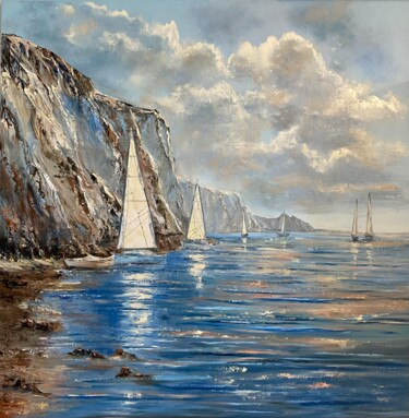 绘画 标题为“journey to distant…” 由Oksana Lukonina, 原创艺术品, 油 安装在木质担架架上