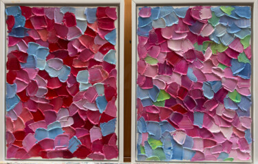 "Candy Breeze (Set o…" başlıklı Tablo Anastasiia Krykun tarafından, Orijinal sanat, Petrol Ahşap Sedye çerçevesi üzerine mon…