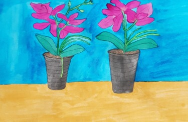 Painting titled "Shapes" by Alexandra Corina Irimia, Original Artwork, Watercolor