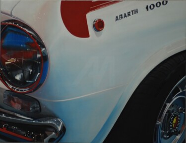 Peinture intitulée "ABARTH 1000" par Gilbert Duchamp, Œuvre d'art originale, Acrylique Monté sur Châssis en bois
