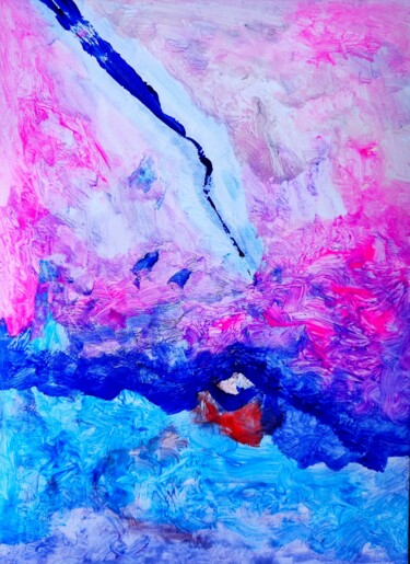 Painting titled "Intimate Ivynnabstr…" by Milto Sideris, Original Artwork, Acrylic