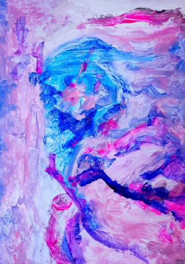 Painting titled "Intimate Ivynnabstr…" by Milto Sideris, Original Artwork, Acrylic