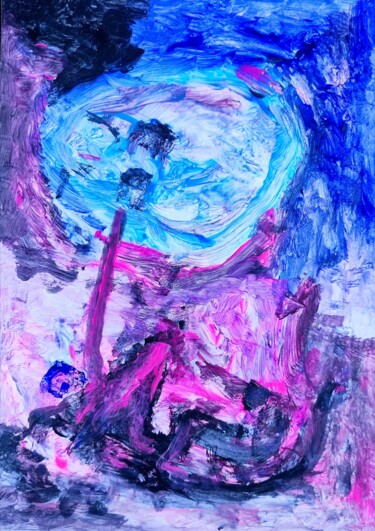 Painting titled "Intimate Ivynnabstr…" by Milto Sideris, Original Artwork, Acrylic