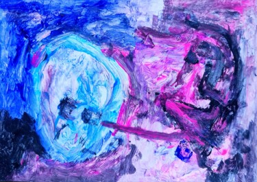 Painting titled "Intimate Ivynnabstr…" by Milto Sideris, Original Artwork, Acrylic