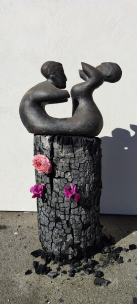 Skulptur mit dem Titel "Das Pärchen" von Reiner Poser, Original-Kunstwerk, Keramik