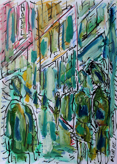 "Hôtel rue St Denis" başlıklı Tablo Jean Mirre tarafından, Orijinal sanat, Petrol