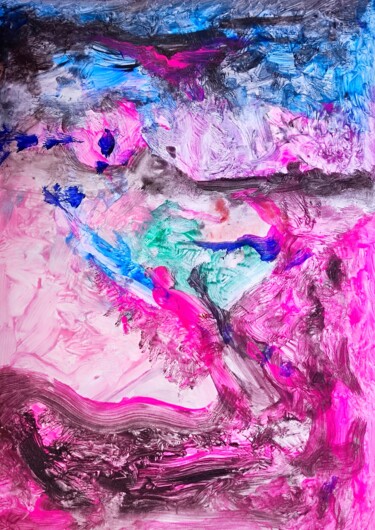 Painting titled "Intimate Ivynnabstr…" by Milto Sideris, Original Artwork, Acrylic