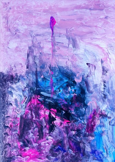 Painting titled "Intimate Ivynnabstr…" by Milto Sideris, Original Artwork, Acrylic