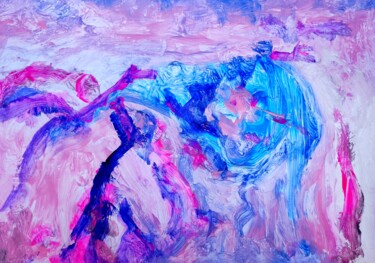 Painting titled "Intimate Ivynnabstr…" by Milto Sideris, Original Artwork, Acrylic