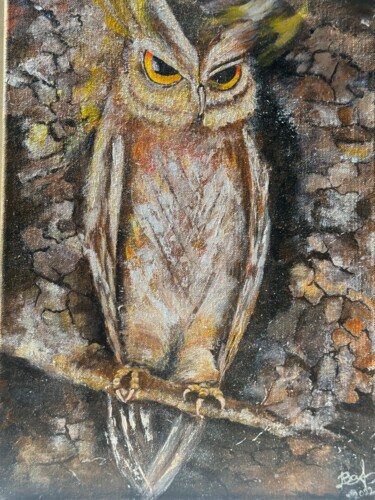 Ζωγραφική με τίτλο "Mystery of the night" από Lília Zakharova, Αυθεντικά έργα τέχνης, Ακρυλικό