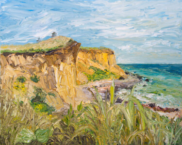 "Steilküste in der S…" başlıklı Tablo Ute Meyer tarafından, Orijinal sanat, Petrol Ahşap Sedye çerçevesi üzerine monte edilm…