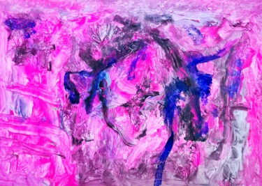 Painting titled "Intimate Ivynnabstr…" by Milto Sideris, Original Artwork, Acrylic