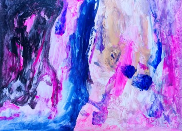 Painting titled "Intimate Ivynnabstr…" by Milto Sideris, Original Artwork, Acrylic