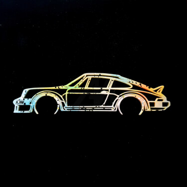 绘画 标题为“Spaco 911  Porsche…” 由Spaco, 原创艺术品, 丙烯 安装在木质担架架上
