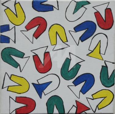 Malerei mit dem Titel "Hufeisen" von Tarvo Merkällinen, Original-Kunstwerk, Acryl