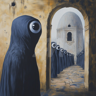 Artes digitais intitulada "Procession of Watch…" por Piotr Pietruszewski, Obras de arte originais, Imagem gerada por IA