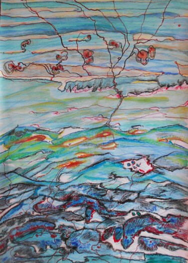 Peinture intitulée "Fragile Serenity" par Athanasia Karatza, Œuvre d'art originale, Aquarelle