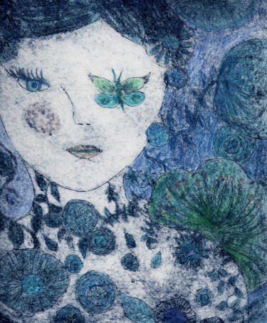 绘画 标题为“La métamorphose de…” 由Valérie Belmokhtar, 原创艺术品, 雕刻