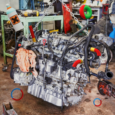 "Essayant moi même d…" başlıklı Dijital Sanat Loïc Frère tarafından, Orijinal sanat, Dijital Fotoğrafçılık Alüminyum üzerine…