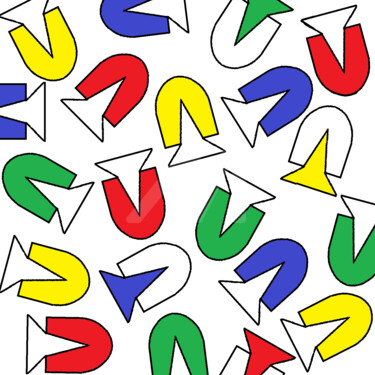 Digitale Kunst mit dem Titel "Hufeisen - digital" von Tarvo Merkällinen, Original-Kunstwerk, 2D digitale Arbeit