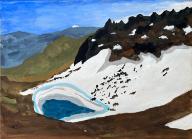 "Lac du Cintu - GR20…" başlıklı Tablo Frédéric Cadiou tarafından, Orijinal sanat, Guaş boya