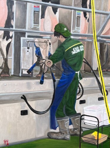 "The milk matrix" başlıklı Tablo Natalia Chernitsa tarafından, Orijinal sanat, Petrol