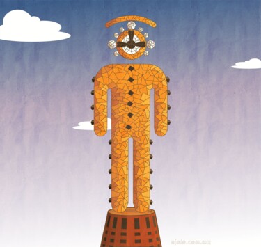 Digital Arts titled "la sagrada mirada r…" by Ojolo, Original Artwork, Digital Painting