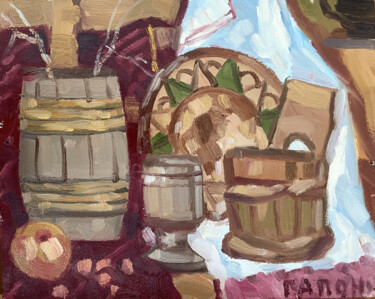 Ζωγραφική με τίτλο "Hutsul Still Life |…" από Igor Gapon, Αυθεντικά έργα τέχνης, Λάδι