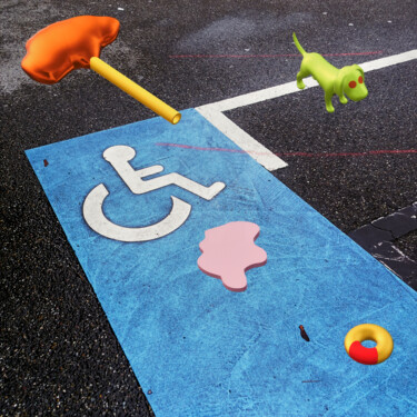 Arts numériques intitulée "Chien de garde pour…" par Loïc Frère, Œuvre d'art originale, Photographie numérique Monté sur Alu…