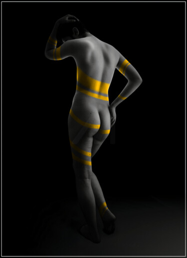 Photography titled "Golden lines _ nude…" by Sedbnw, Original Artwork, Digital Photography