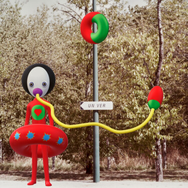 Digitale Kunst mit dem Titel "Personne âgée allan…" von Loïc Frère, Original-Kunstwerk, Digitale Fotografie Auf Aluminium mo…