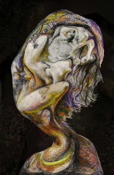 Printmaking titled ",,Eve,," by Yo-Ma-Yo, Original Artwork, Acrylic