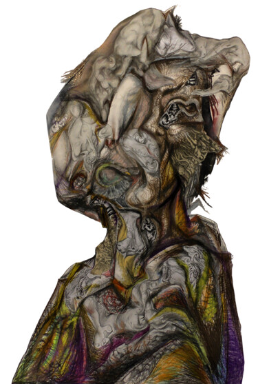 Printmaking titled ",,Adam,," by Yo-Ma-Yo, Original Artwork, Acrylic