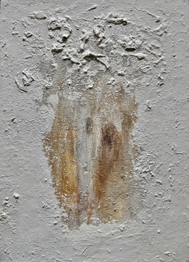 Painting titled "Blanc, beige" by Farid Bellal, Original Artwork, Acrylic Mounted on Wood Stretcher frame