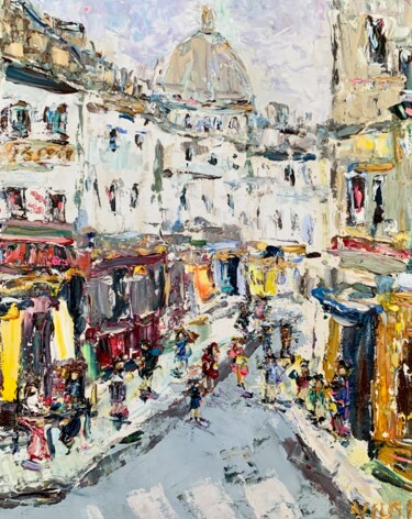 "Paris Montmartre St…" başlıklı Tablo Vilma Gataveckiene tarafından, Orijinal sanat, Petrol