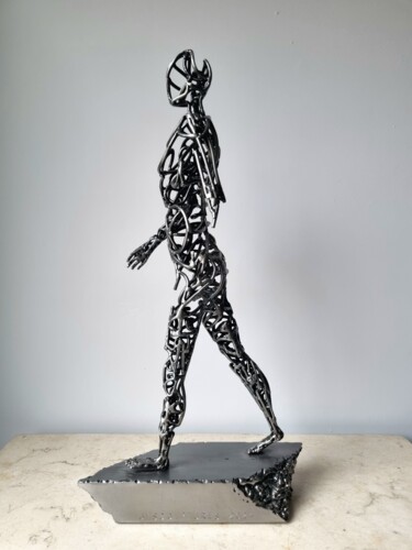 Sculpture titled "Emptiness Architect…" by Javi Villarroel Seoane, Original Artwork, Metals