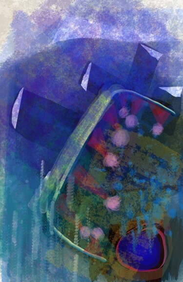 Digital Arts titled "Le petit coin paste…" by Jacky Patin, Original Artwork, Digital Painting