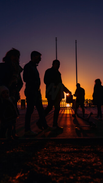 Fotografia zatytułowany „Chaîne humaine” autorstwa Anne-Laure Boisseau, Oryginalna praca, Fotografia cyfrowa Zamontowany na…