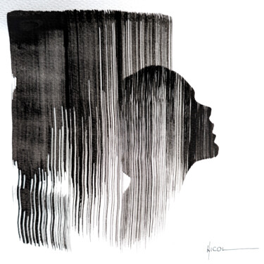 "Beneath the Rainfall" başlıklı Tablo Nicol Vacaru tarafından, Orijinal sanat, Mürekkep