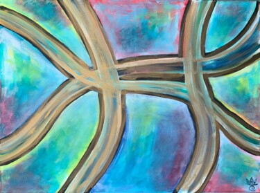 "Where the Lights Cr…" başlıklı Tablo Kristyna Vorackova tarafından, Orijinal sanat, Akrilik Ahşap Sedye çerçevesi üzerine m…