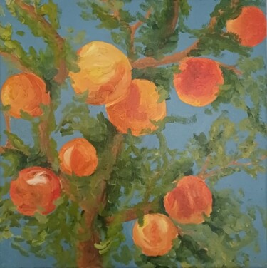 Malerei mit dem Titel ""der orangene Somme…" von Sonjatabea, Original-Kunstwerk, Öl