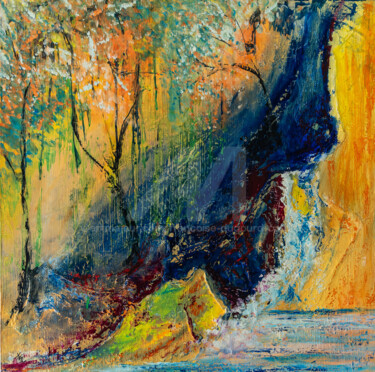 Peinture intitulée "Le jardin secret" par Françoise Dugourd-Caput, Œuvre d'art originale, Huile Monté sur Châssis en bois