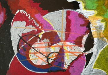 Ζωγραφική με τίτλο "Abstract in Brown &…" από Evgeniya Minina Zhemi, Αυθεντικά έργα τέχνης, Παστέλ