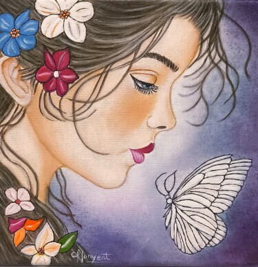 Pintura titulada "DULCE MIRADA" por Carmen G. Junyent, Obra de arte original, Acrílico Montado en Bastidor de camilla de mad…