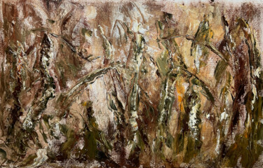 "Old dying birches" başlıklı Tablo Auke Mulder tarafından, Orijinal sanat, Petrol