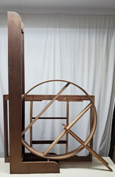 Escultura intitulada "Composição com 4 el…" por Alberto Simões De Almeida, Obras de arte originais, Madeira