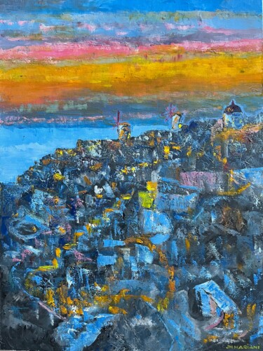 "Tombée de la nuit s…" başlıklı Tablo Jm Mariani tarafından, Orijinal sanat, Petrol Ahşap Sedye çerçevesi üzerine monte edil…